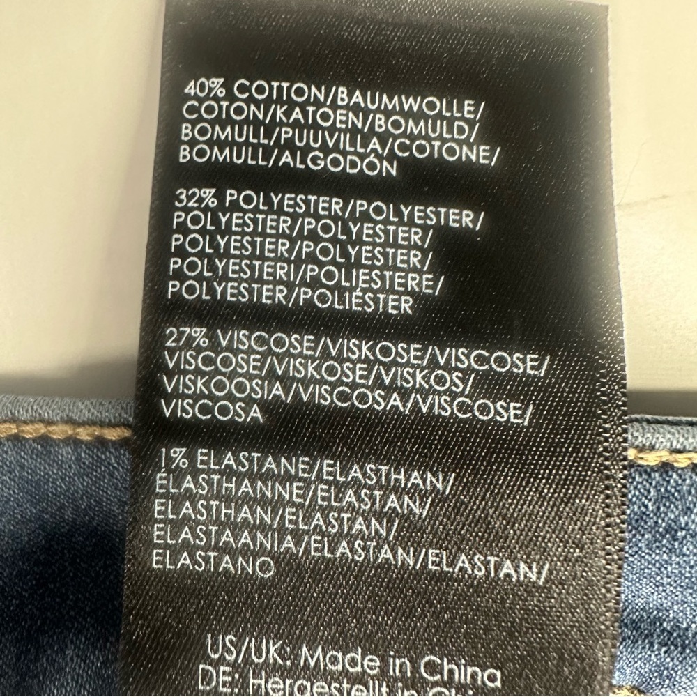 Liverpool Los Angeles Multi Panel Fray Hem Denim Skirt in Darwin Sz: 14 - Picture 14 of 16